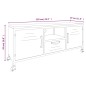 TV-Schrank Schwarz 110x30x43 cm Eisen und Massivholz Tanne TV-Schrank Schwarz 110x30x43 cm Eisen und Massivholz Tanne