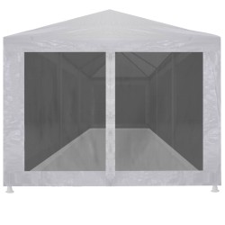 Partyzelt mit 8 Mesh-Seitenwänden 9 x 3 m