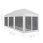 Partyzelt mit 8 Mesh-Seitenwänden 9 x 3 m Partyzelt mit 8 Mesh-Seitenwänden 9 x 3 m