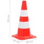 Reflektierende Verkehrskegel 20 Stk. Rot und Weiß 50 cm Reflektierende Verkehrskegel 20 Stk. Rot und Weiß 50 cm