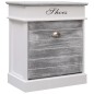 Schuhschrank Grau 50 x 28 x 58 cm Paulownia Holz Schuhschrank Grau 50 x 28 x 58 cm Paulownia Holz