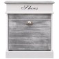 Schuhschrank Grau 50 x 28 x 58 cm Paulownia Holz Schuhschrank Grau 50 x 28 x 58 cm Paulownia Holz
