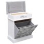 Schuhschrank Grau 50 x 28 x 58 cm Paulownia Holz Schuhschrank Grau 50 x 28 x 58 cm Paulownia Holz