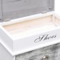 Schuhschrank Grau 50 x 28 x 58 cm Paulownia Holz Schuhschrank Grau 50 x 28 x 58 cm Paulownia Holz