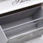 Schuhschrank Grau 50 x 28 x 58 cm Paulownia Holz Schuhschrank Grau 50 x 28 x 58 cm Paulownia Holz