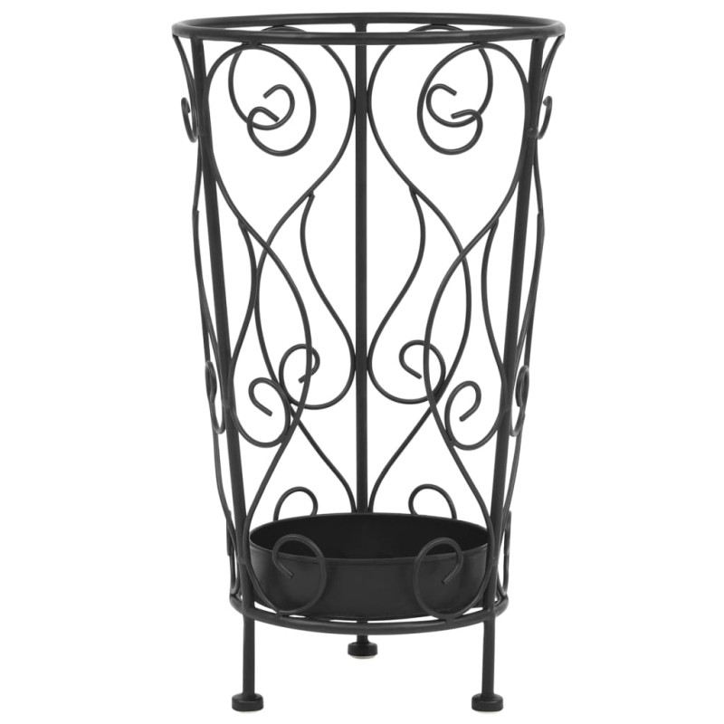 Regenschirmständer Vintage-Stil Metall 26 x 46 cm Schwarz Regenschirmständer Vintage-Stil Metall 26 x 46 cm Schwarz
