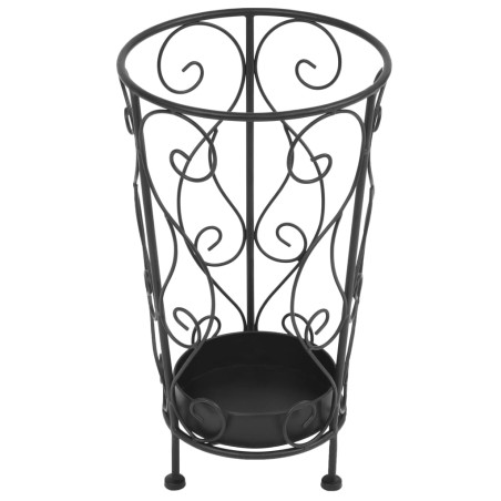 Regenschirmständer Vintage-Stil Metall 26 x 46 cm Schwarz