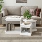 vidaXL Couchtische 3 Stk. Weiß Holzwerkstoff vidaXL Couchtische 3 Stk. Weiß Holzwerkstoff