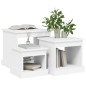 vidaXL Couchtische 3 Stk. Weiß Holzwerkstoff vidaXL Couchtische 3 Stk. Weiß Holzwerkstoff