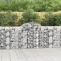 Gabione mit Hochbogen 200x50x100/120 cm Verzinktes Eisen Gabione mit Hochbogen 200x50x100/120 cm Verzinktes Eisen