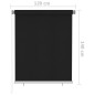 Außenrollo 120x140 cm Schwarz