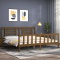 vidaXL Massivholzbett mit Kopfteil Honigbraun 200x200 cm vidaXL Massivholzbett mit Kopfteil Honigbraun 200x200 cm