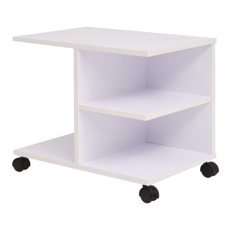 vidaXL Beistelltisch mit Rollen 50×35×42 cm Weiß