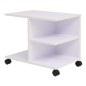vidaXL Beistelltisch mit Rollen 50×35×42 cm Weiß vidaXL Beistelltisch mit Rollen 50×35×42 cm Weiß