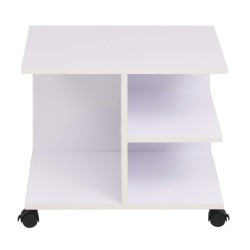 vidaXL Beistelltisch mit Rollen 50×35×42 cm Weiß