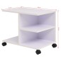 vidaXL Beistelltisch mit Rollen 50×35×42 cm Weiß vidaXL Beistelltisch mit Rollen 50×35×42 cm Weiß