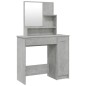 Schminktisch mit Spiegel Betongrau 86,5x35x136 cm Schminktisch mit Spiegel Betongrau 86,5x35x136 cm