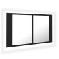 LED-Bad-Spiegelschrank Schwarz 80x12x45 cm Acryl LED-Bad-Spiegelschrank Schwarz 80x12x45 cm Acryl