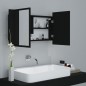 LED-Bad-Spiegelschrank Schwarz 80x12x45 cm Acryl LED-Bad-Spiegelschrank Schwarz 80x12x45 cm Acryl