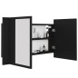 LED-Bad-Spiegelschrank Schwarz 80x12x45 cm Acryl LED-Bad-Spiegelschrank Schwarz 80x12x45 cm Acryl