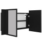 LED-Bad-Spiegelschrank Schwarz 80x12x45 cm Acryl LED-Bad-Spiegelschrank Schwarz 80x12x45 cm Acryl
