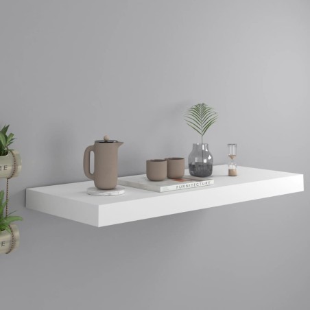 vidaXL Schweberegal Weiß 60x23,5x3,8 cm MDF