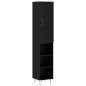 Highboard Schwarz 34,5x34x180 cm Holzwerkstoff Highboard Schwarz 34,5x34x180 cm Holzwerkstoff