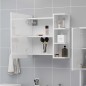 Bad-Spiegelschrank Hochglanz-Weiß 62,5x20,5x64 cm Holzwerkstoff Bad-Spiegelschrank Hochglanz-Weiß 62,5x20,5x64 cm Holzwerkstoff