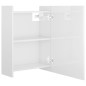 Bad-Spiegelschrank Hochglanz-Weiß 62,5x20,5x64 cm Holzwerkstoff Bad-Spiegelschrank Hochglanz-Weiß 62,5x20,5x64 cm Holzwerkstoff