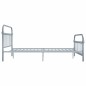 Bettgestell Grau Metall 160×200 cm Bettgestell Grau Metall 160×200 cm