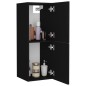 Badezimmerschrank Schwarz 30x30x80 cm Holzwerkstoff Badezimmerschrank Schwarz 30x30x80 cm Holzwerkstoff