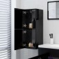 Badezimmerschrank Schwarz 30x30x80 cm Holzwerkstoff Badezimmerschrank Schwarz 30x30x80 cm Holzwerkstoff