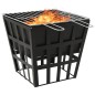 2-in-1 Feuerstelle und Grill 34x34x48 cm Stahl 2-in-1 Feuerstelle und Grill 34x34x48 cm Stahl