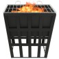 2-in-1 Feuerstelle und Grill 34x34x48 cm Stahl 2-in-1 Feuerstelle und Grill 34x34x48 cm Stahl