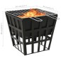 2-in-1 Feuerstelle und Grill 34x34x48 cm Stahl 2-in-1 Feuerstelle und Grill 34x34x48 cm Stahl