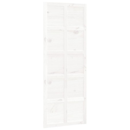 Scheunentür Weiß 80x1,8x214 cm Massivholz Kiefer