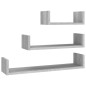 vidaXL Wandregale 3 Stk. Grau Sonoma Holzwerkstoff vidaXL Wandregale 3 Stk. Grau Sonoma Holzwerkstoff