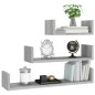 vidaXL Wandregale 3 Stk. Grau Sonoma Holzwerkstoff vidaXL Wandregale 3 Stk. Grau Sonoma Holzwerkstoff