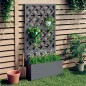 Blumenkasten mit Rankgitter Grau 65x33x135 cm WPC Blumenkasten mit Rankgitter Grau 65x33x135 cm WPC