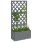 Blumenkasten mit Rankgitter Grau 65x33x135 cm WPC Blumenkasten mit Rankgitter Grau 65x33x135 cm WPC