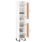 Highboard Hochglanz-Weiß 34,5x34x180 cm Holzwerkstoff Highboard Hochglanz-Weiß 34,5x34x180 cm Holzwerkstoff