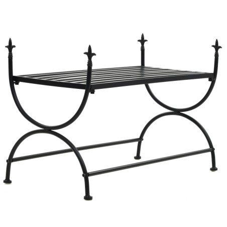  vidaXL Bank Vintage-Stil Metall 83 x 42 x 55 cm Schwarz