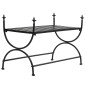 vidaXL Bank Vintage-Stil Metall 83 x 42 x 55 cm Schwarz vidaXL Bank Vintage-Stil Metall 83 x 42 x 55 cm Schwarz