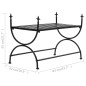 vidaXL Bank Vintage-Stil Metall 83 x 42 x 55 cm Schwarz vidaXL Bank Vintage-Stil Metall 83 x 42 x 55 cm Schwarz