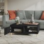 Couchtisch Schwarz 90x60x35 cm Holzwerkstoff Couchtisch Schwarz 90x60x35 cm Holzwerkstoff