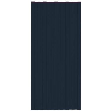 Dachpaneele 36 Stk. Verzinkter Stahl Anthrazit 100x45 cm