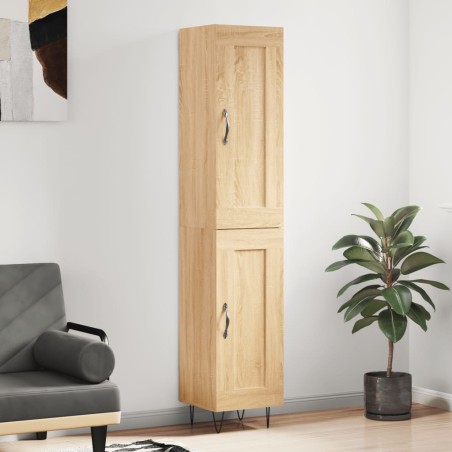 Highboard Sonoma-Eiche 34,5x34x180 cm Holzwerkstoff