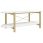 Couchtisch Weiß 110x48x40 cm Holzwerkstoff Couchtisch Weiß 110x48x40 cm Holzwerkstoff