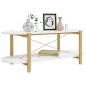 Couchtisch Weiß 110x48x40 cm Holzwerkstoff Couchtisch Weiß 110x48x40 cm Holzwerkstoff