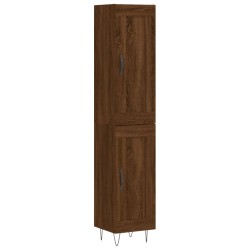 Highboard Braun Eichen-Optik 34,5x34x180 cm Holzwerkstoff